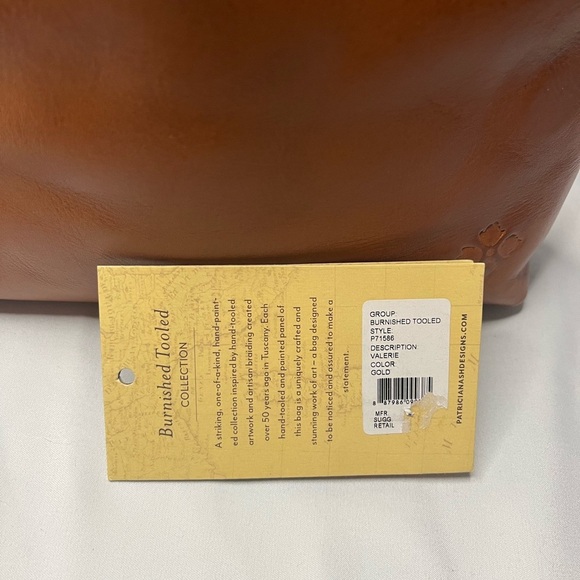 ✨HP - Patricia Nash Valerie Fold-Over Tool Embossed Leather Clutch Wristlet - Picture 8 of 9